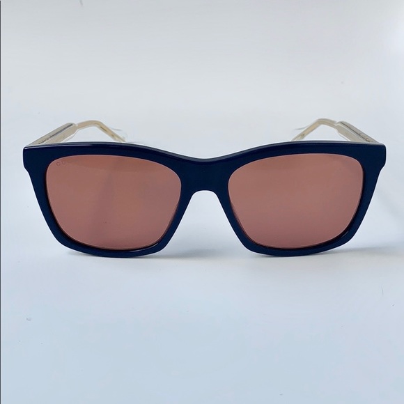 Gucci Sunglasses GG0558S 005 Blue / Crystal / Red - Picture 4 of 7